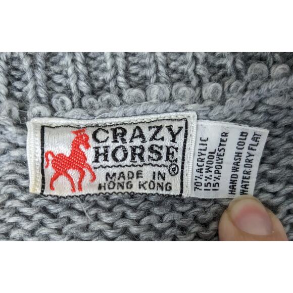 CRAZY HORSE Vintage Gray & Pink Argyle Sweater Vest - Picture 4 of 5